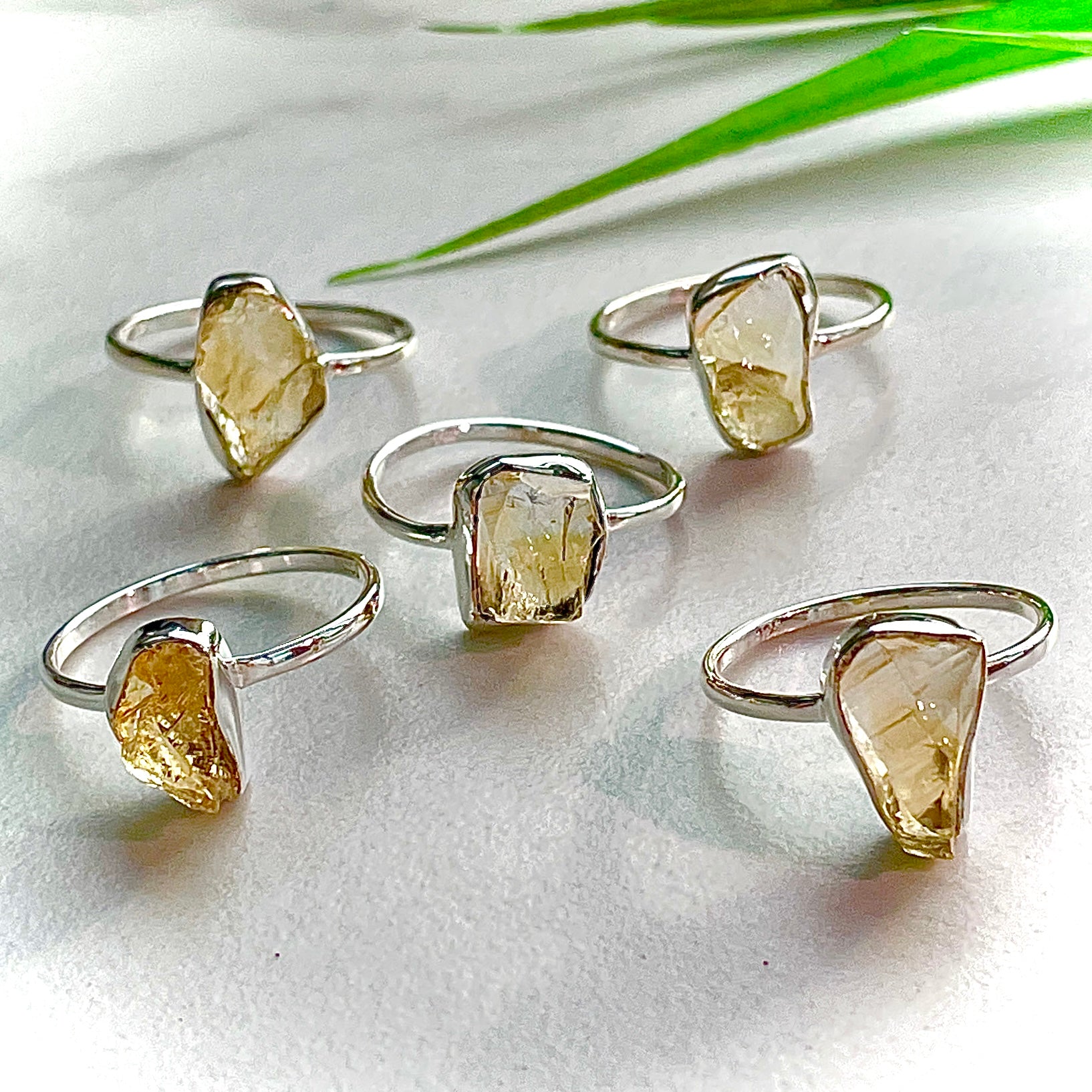 Citrine - Rough - St.Silver Ring Citrine - Rough - St.Silver Ring